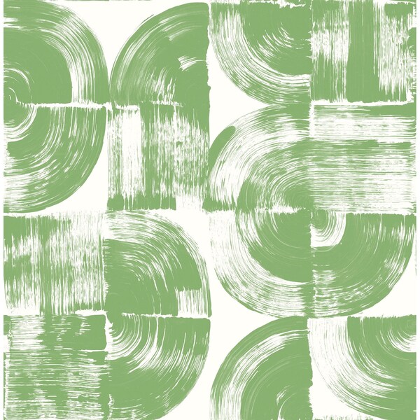 Manhattan Comfort Matoury Giulietta Green Painterly Geometric 33 ft L X 205 in W Wallpaper BR4014-26408 - main